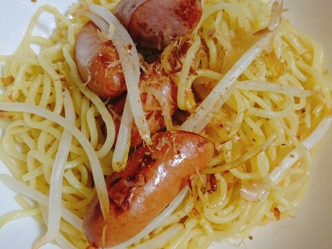 もやしとウインナーの和風焼きそば